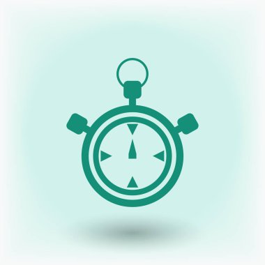 Stopwatch Düz Simgesi