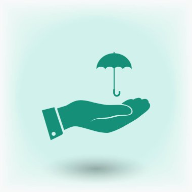 Elinde şemsiye açıldı