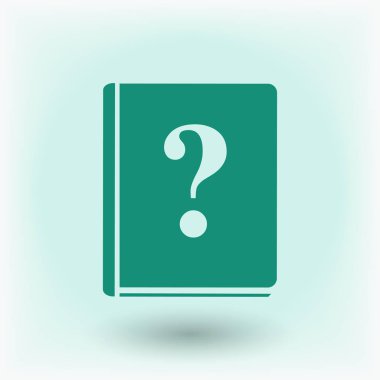 kitap ve soru işareti simgesi