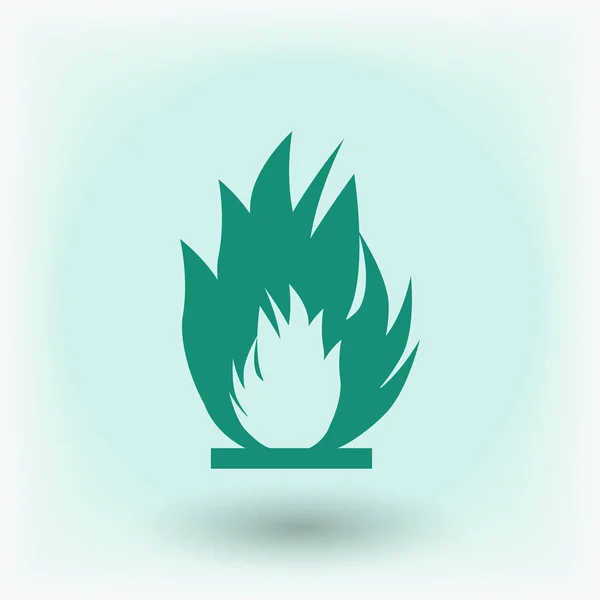 Vuur teken pictogram — Stockvector