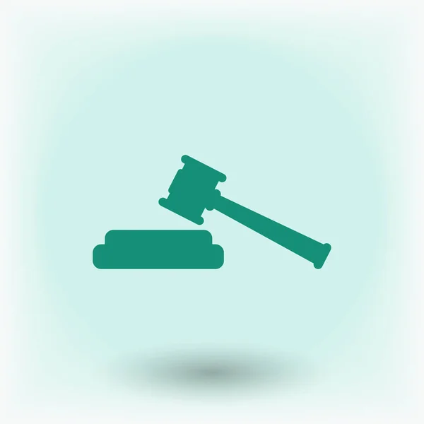 Hammer judge icon — Stock Vector