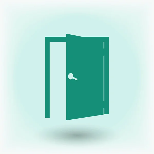 Icono plano de puerta — Vector de stock