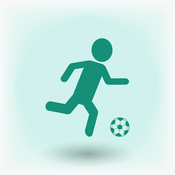 Silueta de jugador de fútbol — Vector de stock