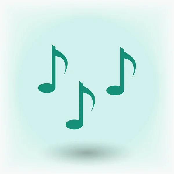 Música notas signo icono — Vector de stock