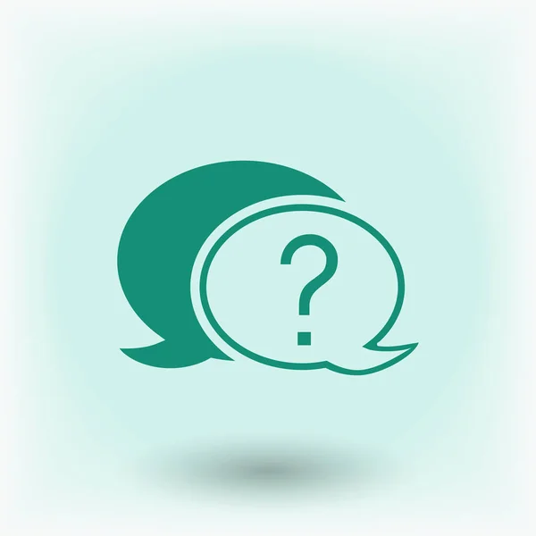 Question in speech bubble icon — Stock Vector