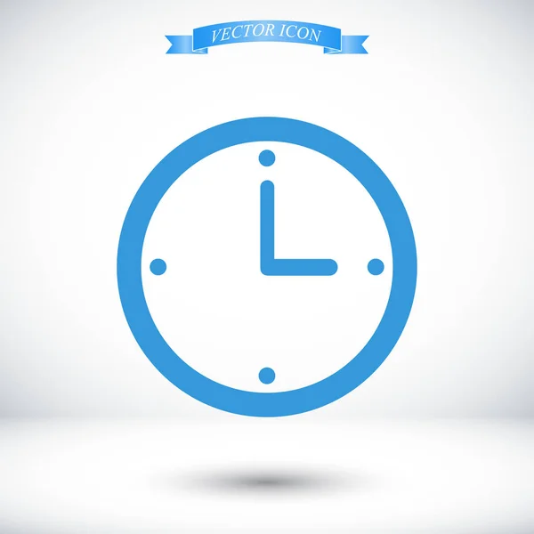 Reloj plano Icono — Vector de stock