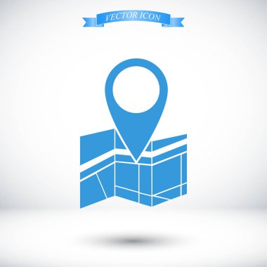 harita simgesi iğne ile