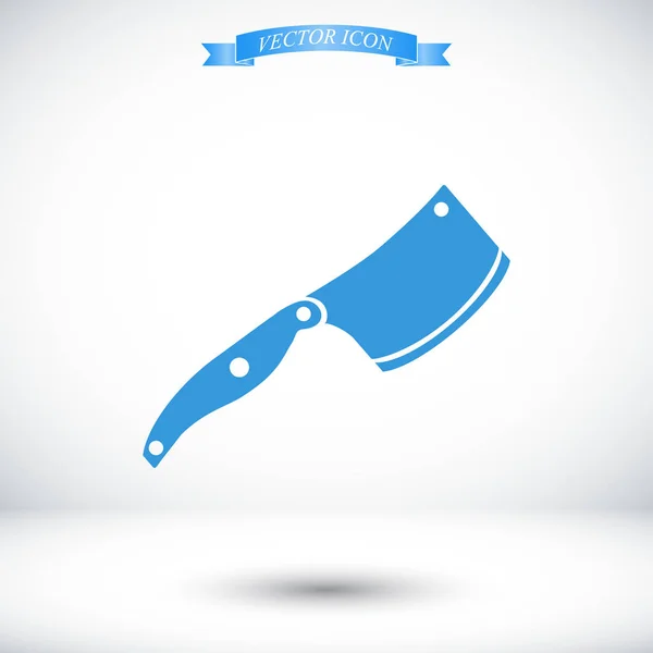 Blue kitchen hatchet icon — Stock Vector