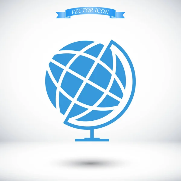 Globe card icon — Stock Vector