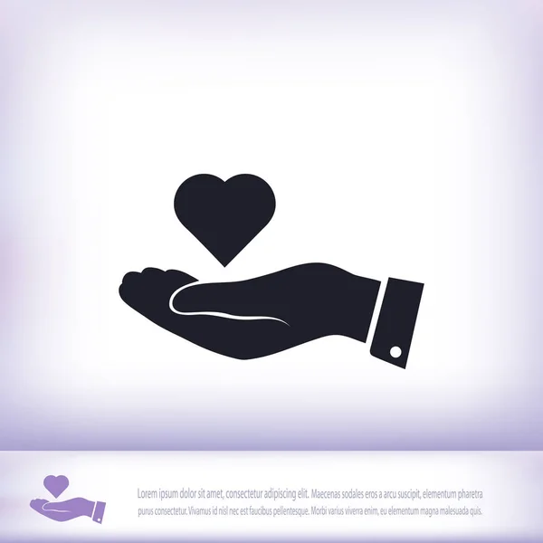 heart in hand  icon