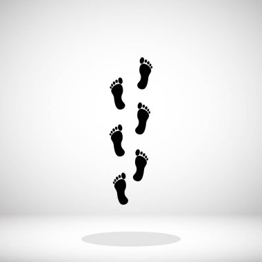Ayak izleri siyah simgesi