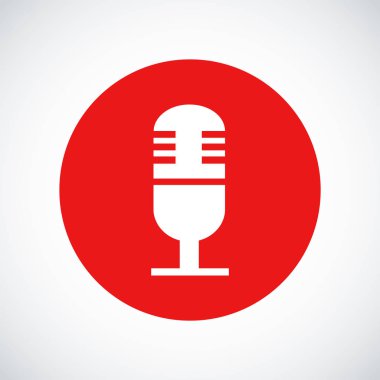 mikrofon düz simgesi