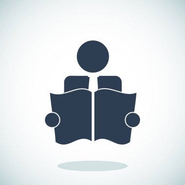 kitap okuyucu işareti simgesi