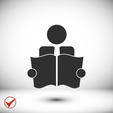 kitap okuyucu işareti simgesi