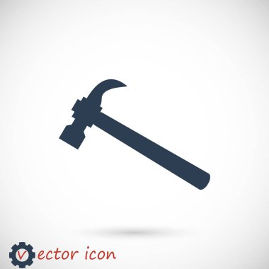 Çekiç düz simgesi