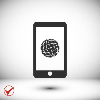 Akıllı Telefon Düz Simgesi