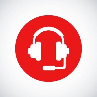 Kulaklık düz simgesi