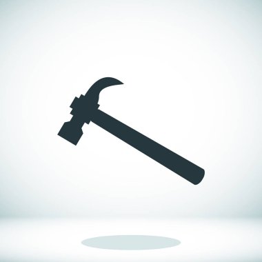 Çekiç düz simgesi