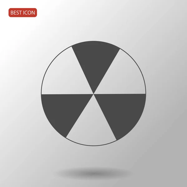 Icône de signe radioactif — Image vectorielle