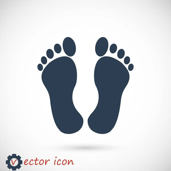 Fekete színű lába ikon — Stock Vector