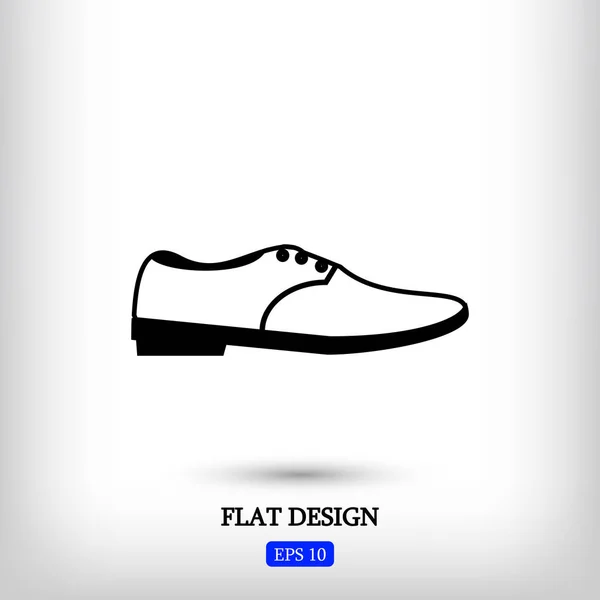 Icona della scarpa maschile — Vettoriale Stock