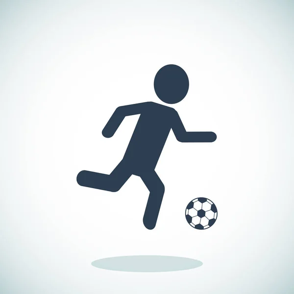 Silueta de jugador de fútbol — Archivo Imágenes Vectoriales