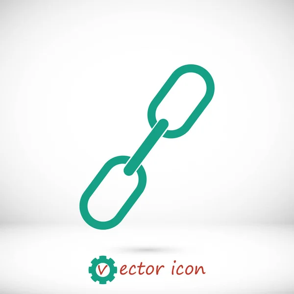 Icono de cadena verde — Vector de stock