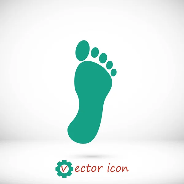 Green footprint icon — Stock Vector