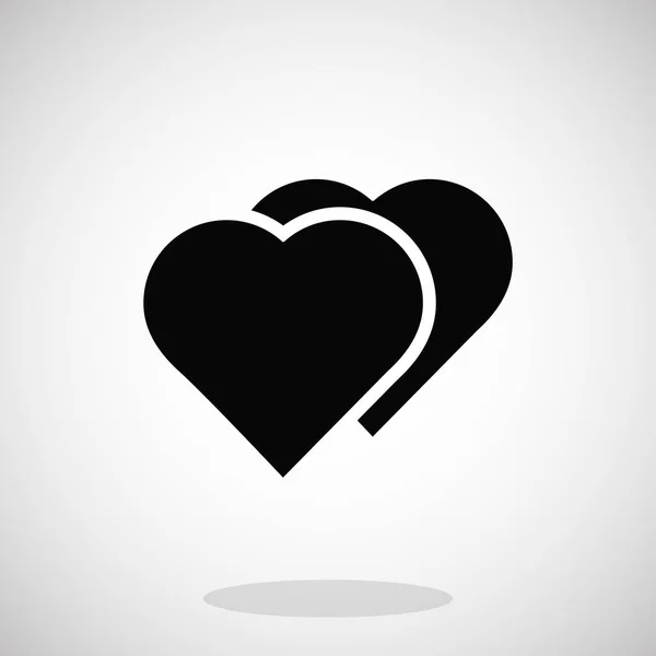 Black hearts icon — Stock Vector