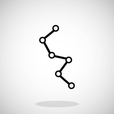 Diyagram düz simgesi