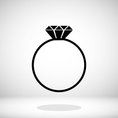 mücevher simgesiyle halka