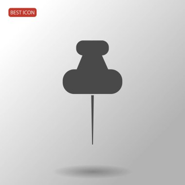 Siyah pushpins simgesi