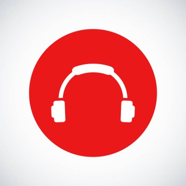 Beyaz kulaklık simgesi