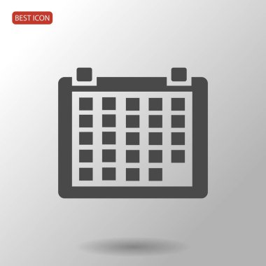 Siyah takvim simgesini