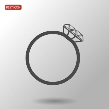 mücevher simgesiyle halka