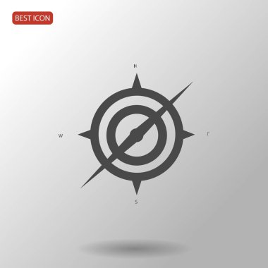 Siyah pusula simgesini 