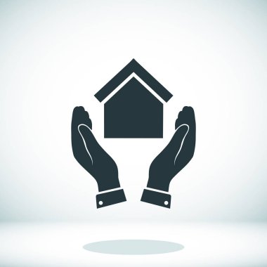  el ve ev düz simgesi