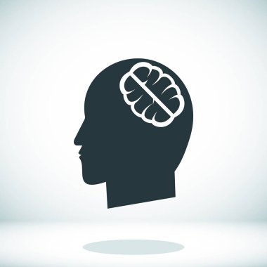 Beyin düz simgesi