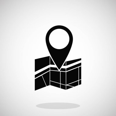 harita simgesi iğne ile