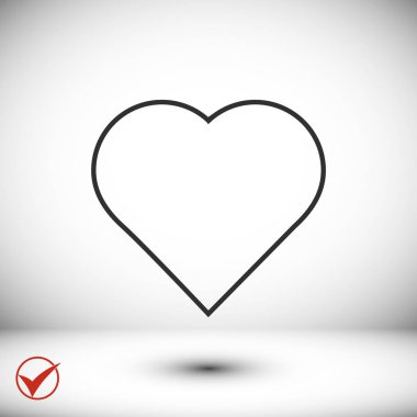 kalp düz simgesi