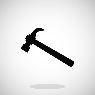 Çekiç düz simgesi