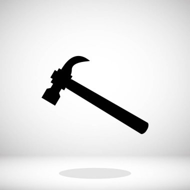 Çekiç düz simgesi