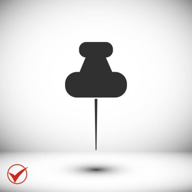 Siyah pushpins simgesi