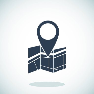 harita simgesi iğne ile