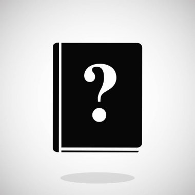 kitap ve soru işareti simgesi