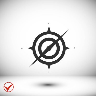 Siyah pusula simgesini 