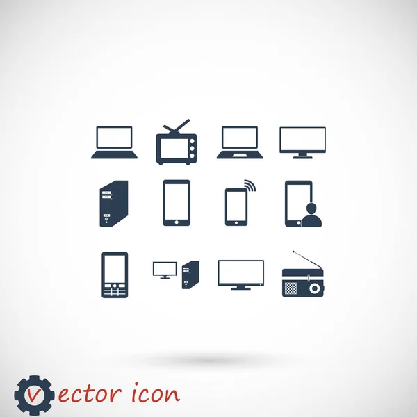 Icônes de dispositif de communication — Image vectorielle