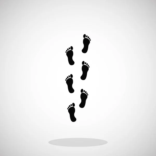 Footprints black icon — Stock Vector