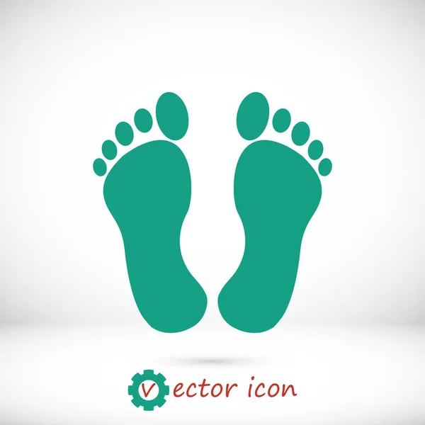 Green feet icon — Stock Vector