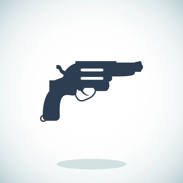 Револьвер пістолет значок — стоковий вектор